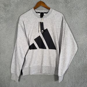 Adidas Essentials Big Logo Trefoil Sweatshirt Mens M Crewneck Terry Pullover